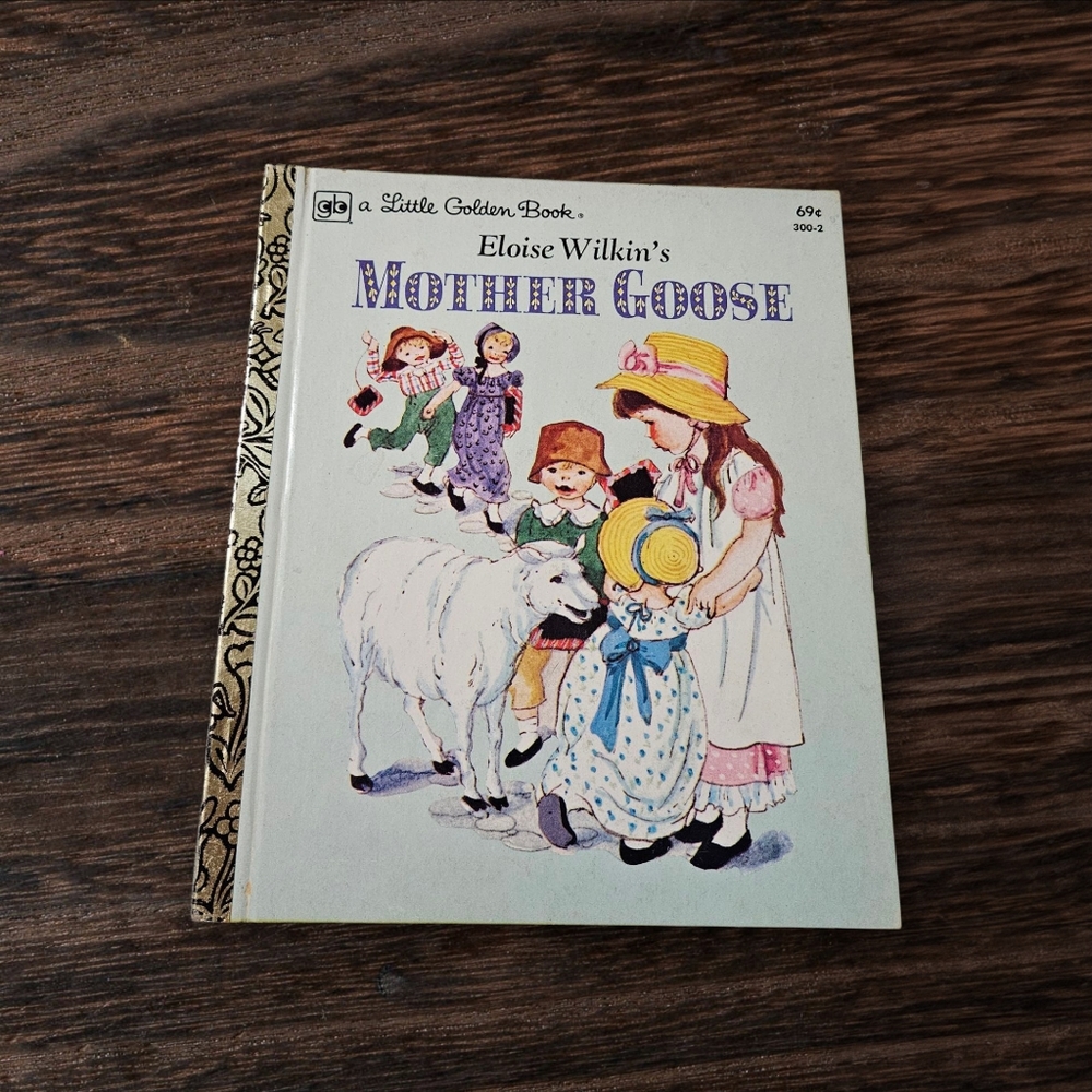 Vintage 1980 Little Golden Book Mother Goose Classic Nursery Rhymes